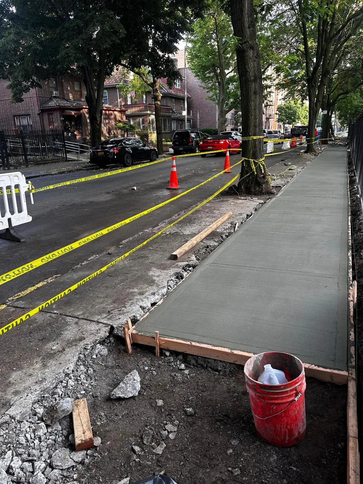 repaired sidewalk by Eden Contractors NY