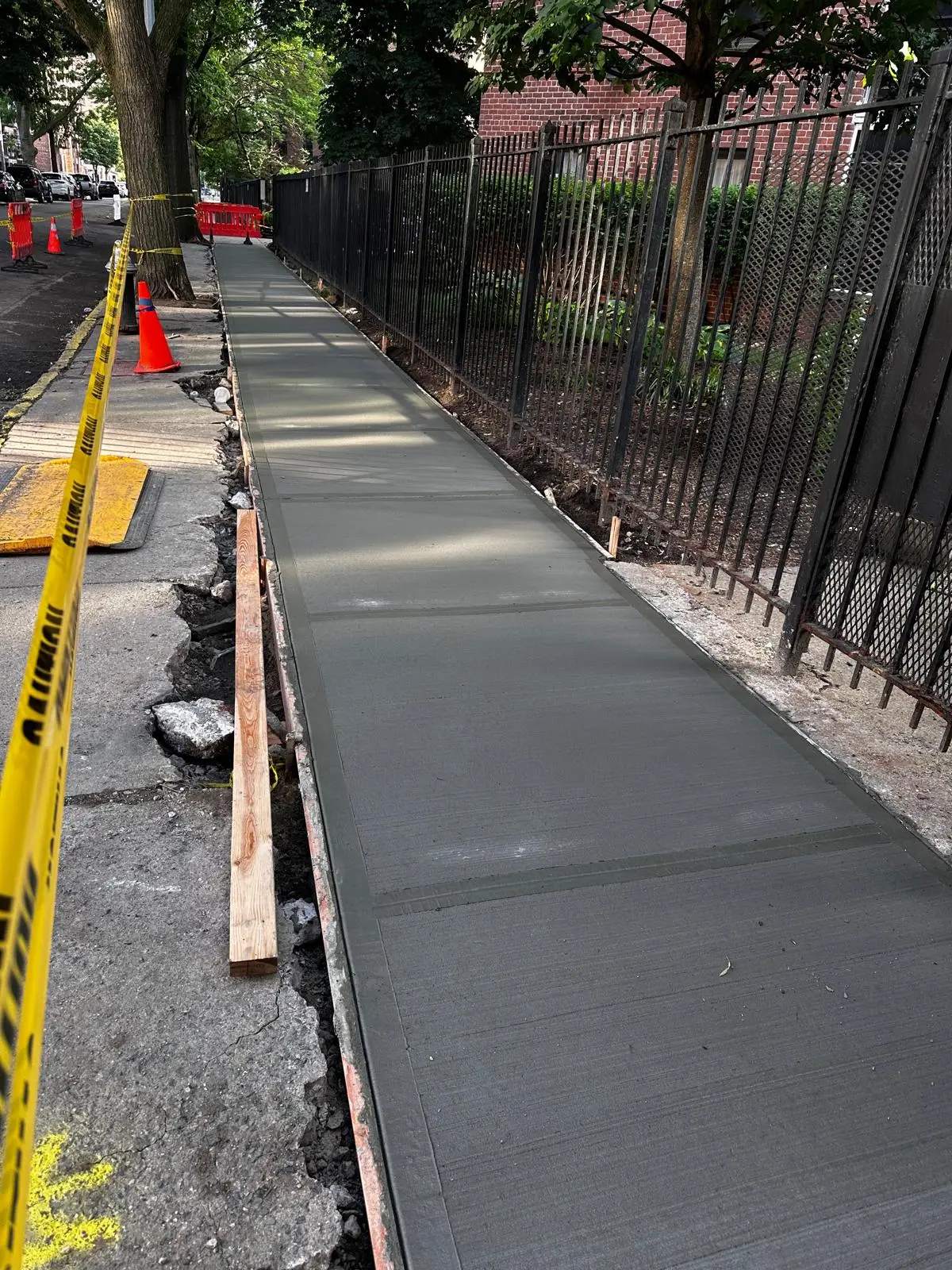 Eden Contractors NY recent sidewalk repaired