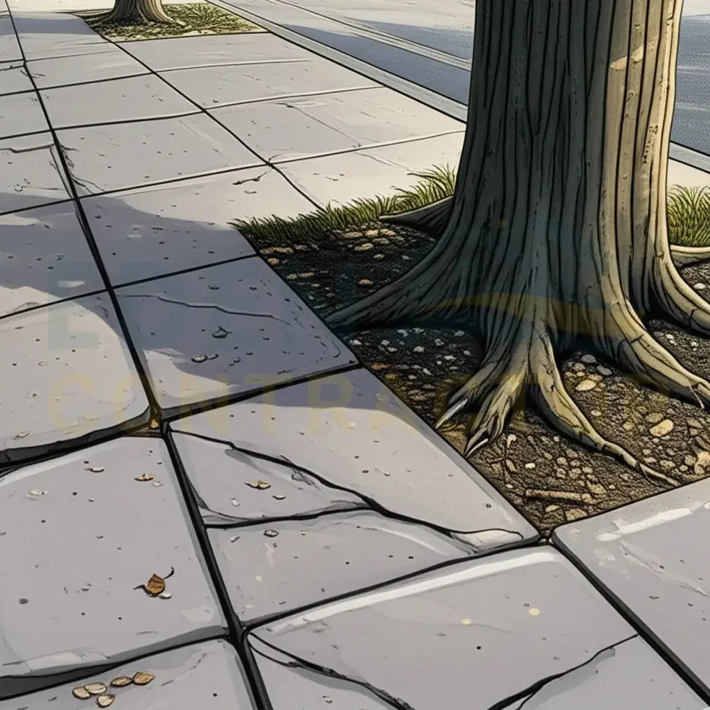 tree root damaged sidewalk