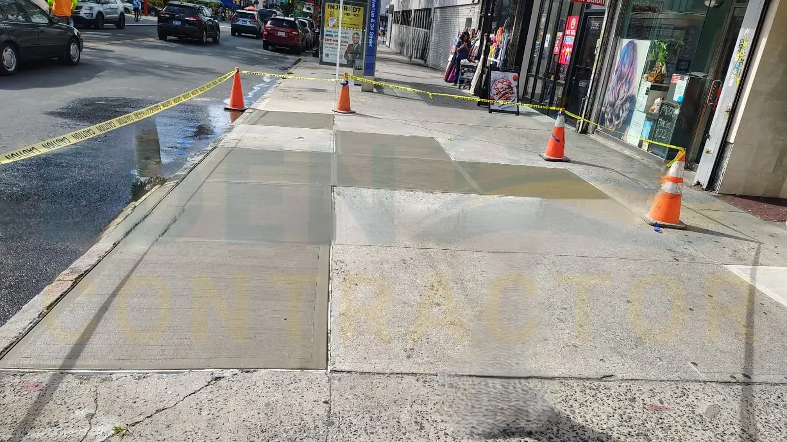 sidewalk repaired at 33-17 30th Ave, Astoria