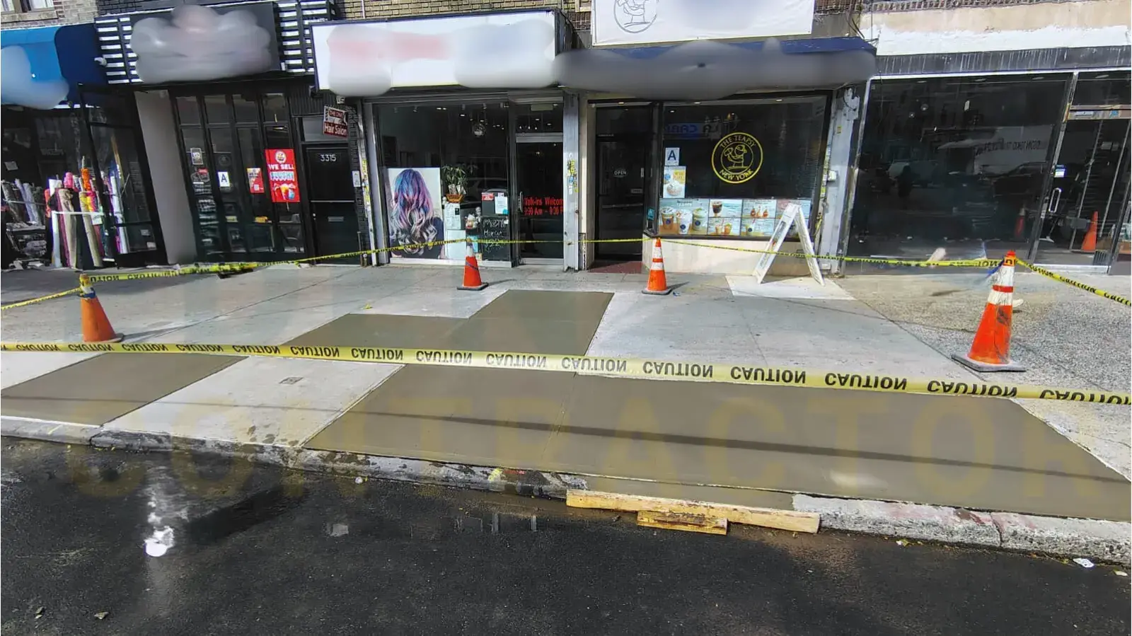 sidewalk repaired at 33-17 30th Ave, Astoria