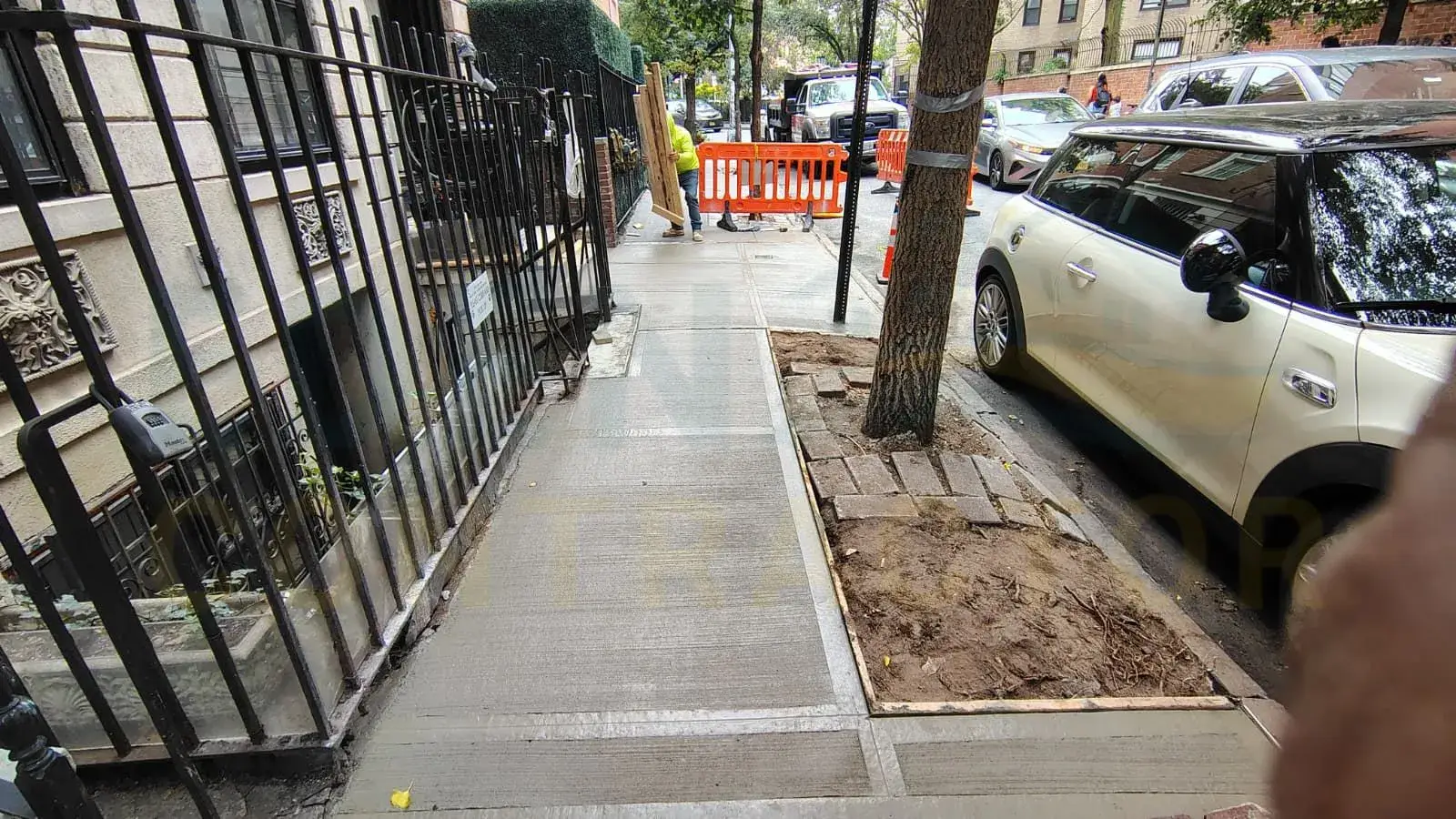 Sidewalk Repair at 8 Bedford Street in Manhattan