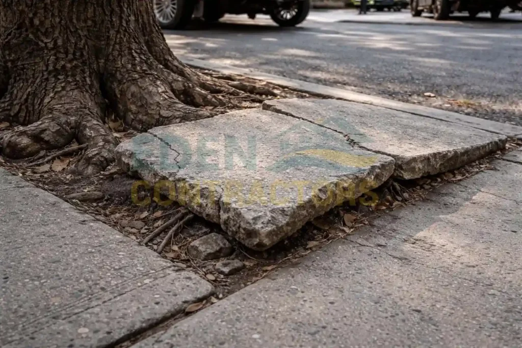 tree root damaged sidewalk