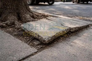 tree root damaged sidewalk